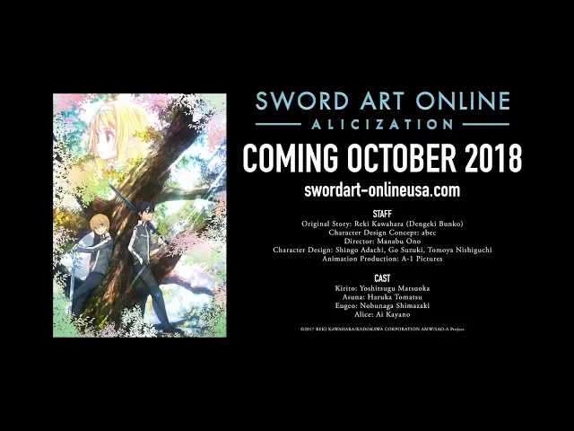 تریلر رسمی انیمه سورد آرت آنلاین: آلیزاسیون Announcement 2 Aniplex USA version